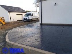 French-Grey-Colour-Riven Slate-Imprinted-Patio